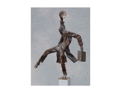 Künstler Vitali Safronov - Balance Frührentner, 2011, Bronze, 25x18x12 cm - Galerie Hegemann