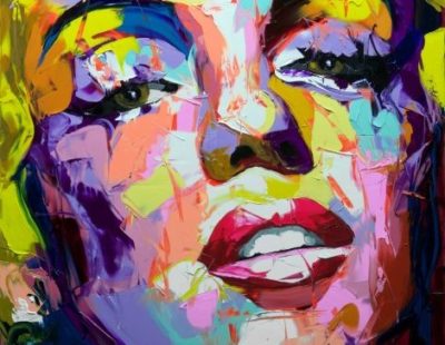 FRANÇOISE NIELLY, Marilyn B, 2019, Fine Art Print auf Leinwand, Kunstharz, 120 x 120 cm - Galerie Hegemann