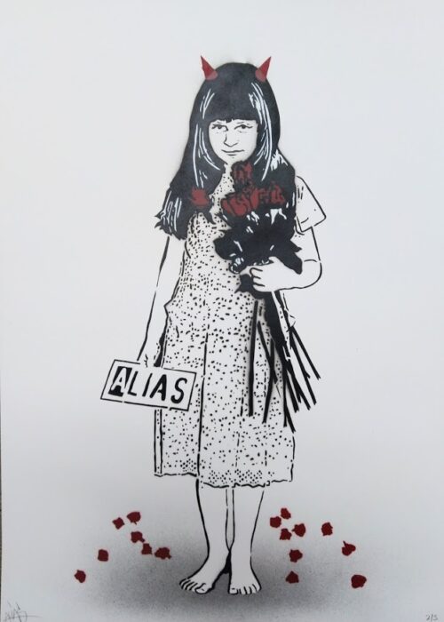 ALIAS Devilgirl, 2018, MT auf Papier, 70x50 cm, Auflage 3 - GALERIE HEGEMANN