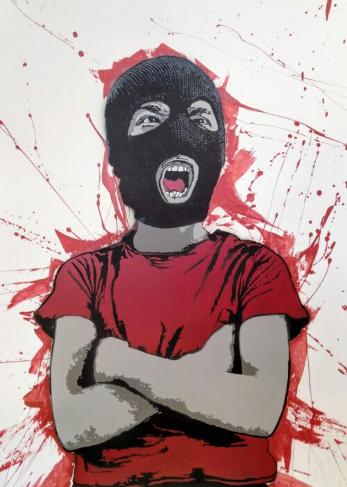 ALIAS Dissident (red), 2016, MT auf Papier, 70x50 cm, Auflage 7 - GALERIE HEGEMANN